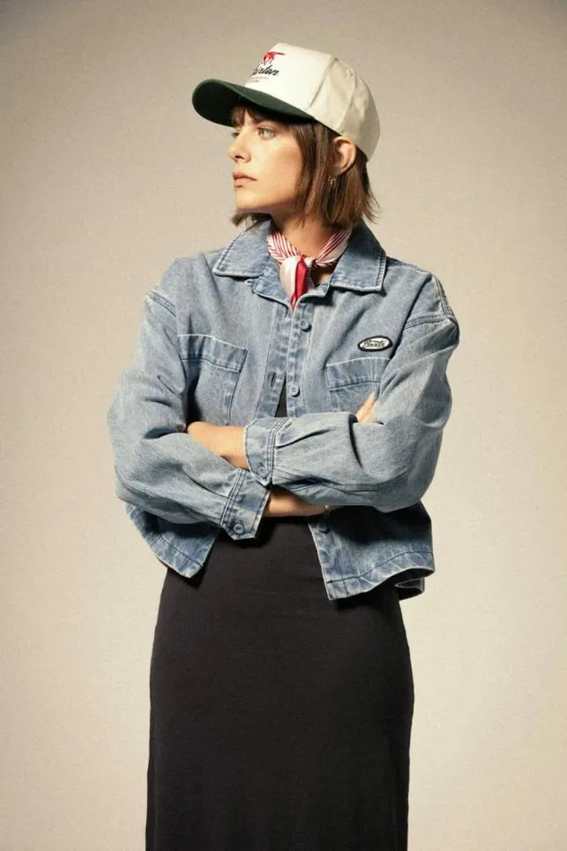 Women Utopia LS Overshirt Light Denim Brixton Flannels and Buttonups