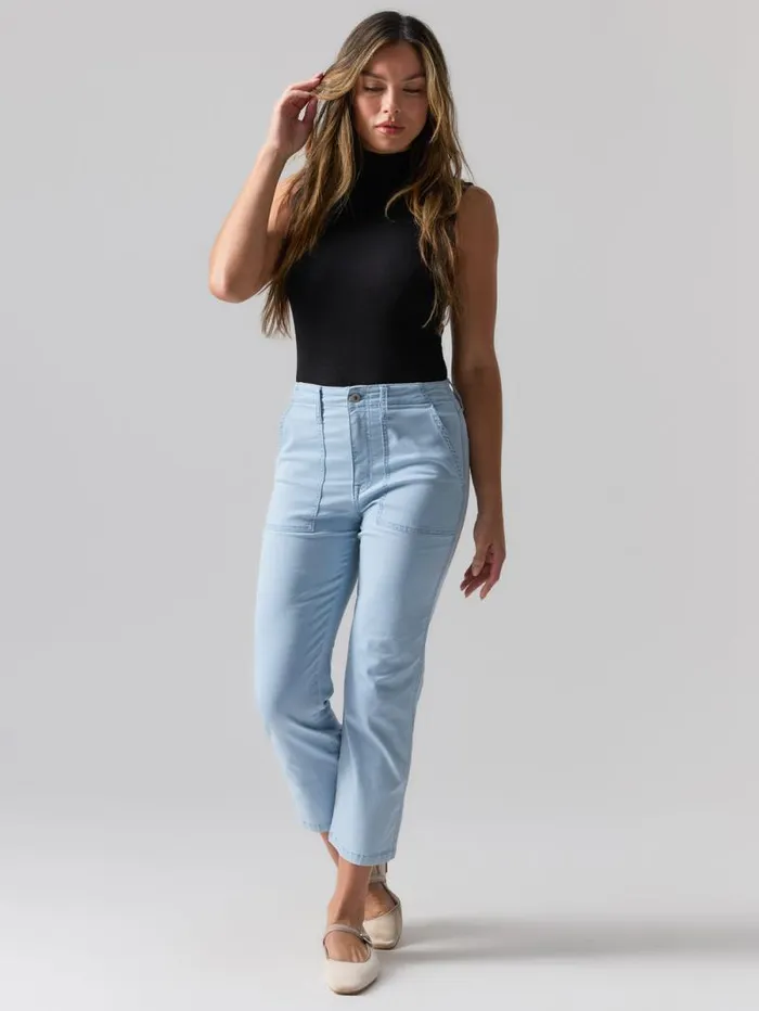 Women Vacation Crop High Rise Pant Ultra Pale Sanctuary Clothing Pants