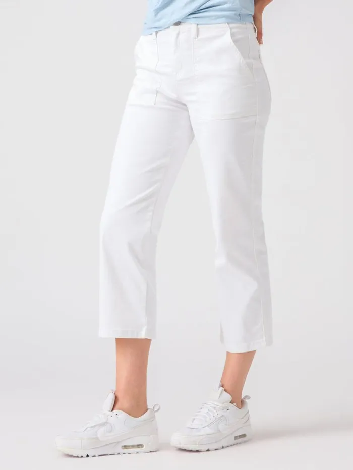 Women Vacation Crop High Rise Pant White Sanctuary Clothing Pants