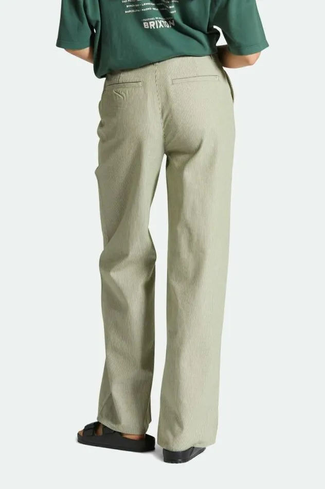 Women Victory Full Length Wide Leg Pant Sea Kelp Stripe Brixton Pants
