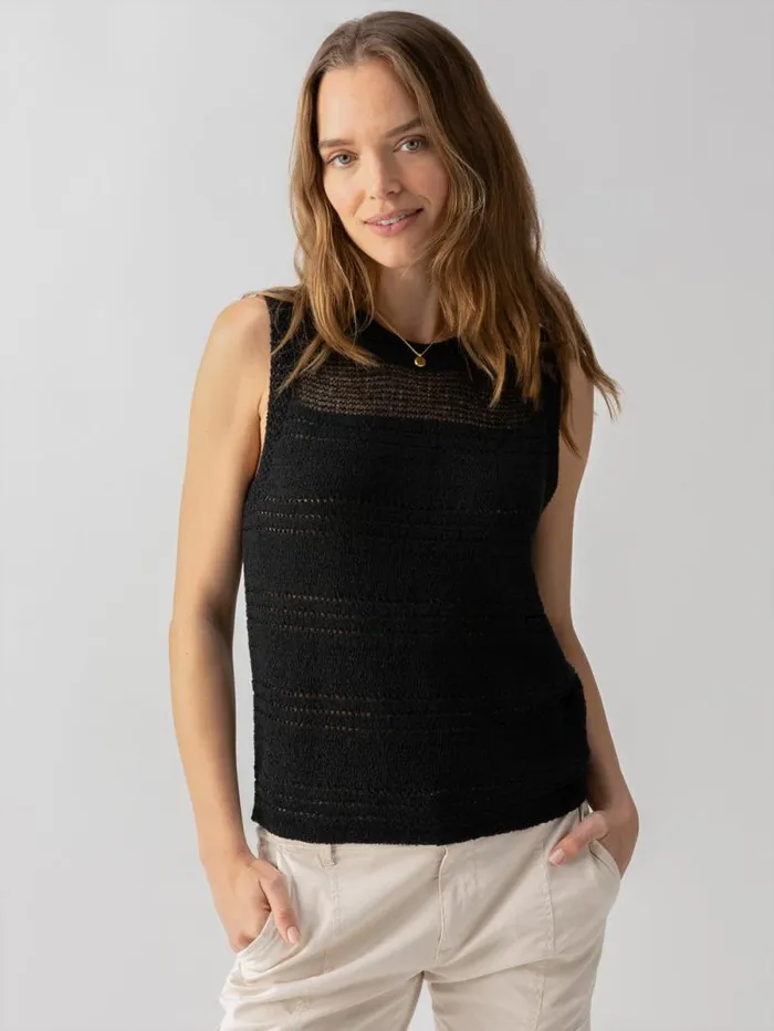 Women Waves Of Summer Sweater Shell Tank Black Sanctuary Clothing Sweaters and Cardis Women Waves Of Summer Sweater Shell Tank Black Sanctuary Clothing Sweaters and Cardis