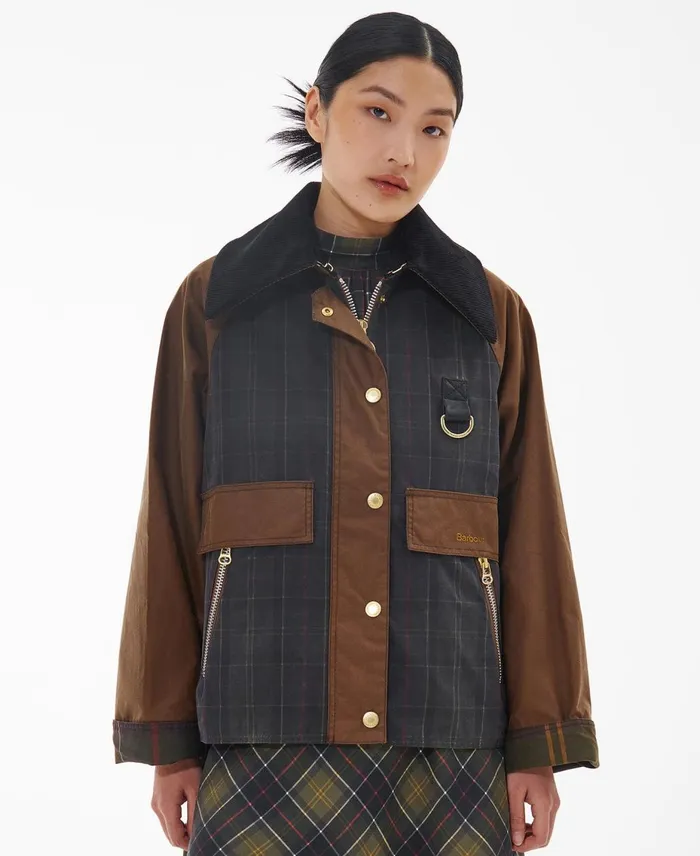 Women Waxed Jackets Barbour Premium Catton Spey Wax Jacket Tandark Classic