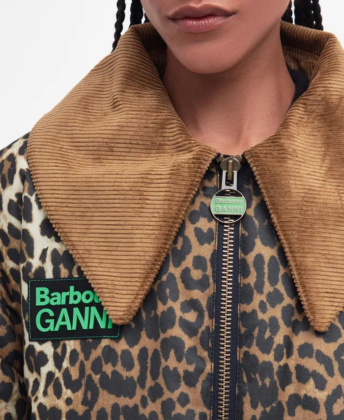 Women Waxed Jackets Barbour X GANNI Printed Waxed Bomber Jacket Leopard Printclassic Women Waxed Jackets Barbour X GANNI Printed Waxed Bomber Jacket Leopard Printclassic