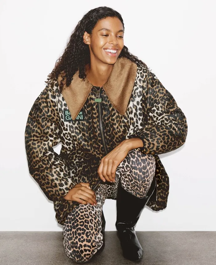 Women Waxed Jackets Barbour X GANNI Printed Waxed Bomber Jacket Leopard Printclassic Women Waxed Jackets Barbour X GANNI Printed Waxed Bomber Jacket Leopard Printclassic