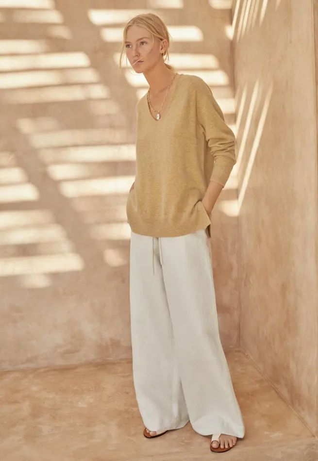Women Wideleg Drawstring Trousers Poetry Fashion Trousers and Shorts