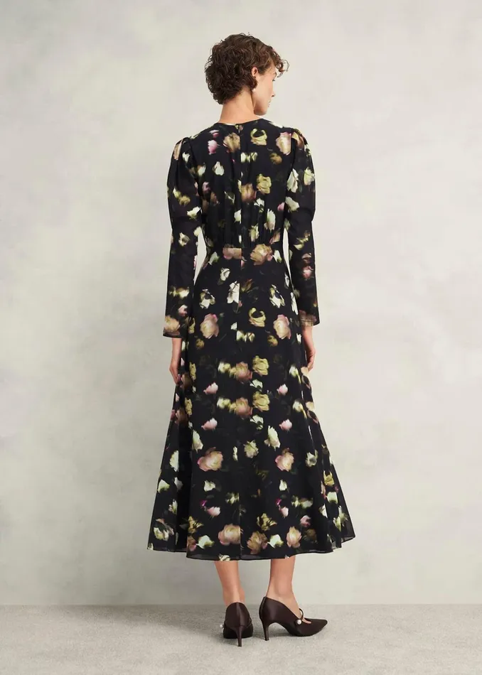 Women Windermere Silk Dress Black Multi Hobbs Dresses and Jumpsuits