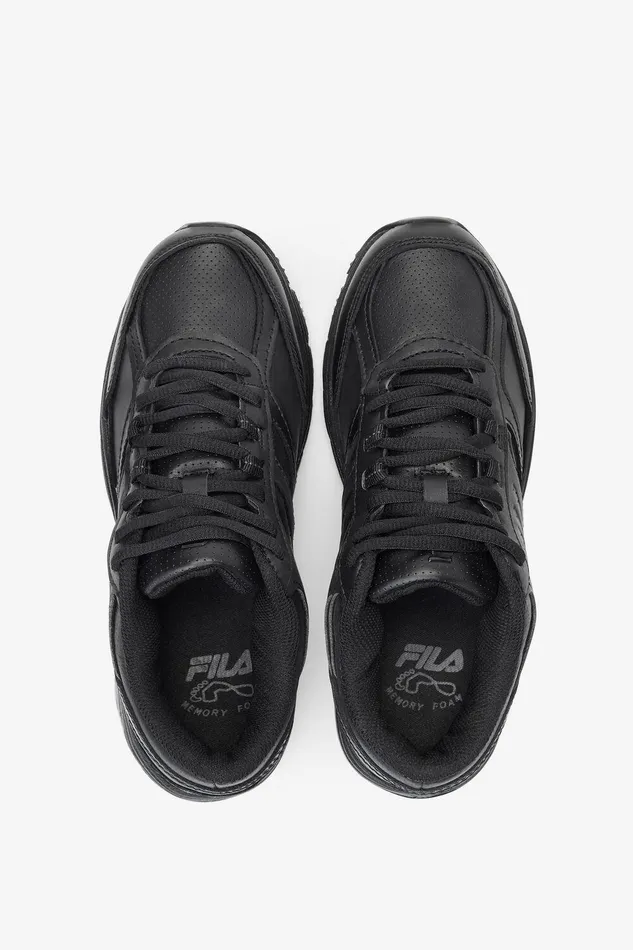 Work Shoes Women Fila Memory Flux Slip Resistant Shoe 001 Black Black Black