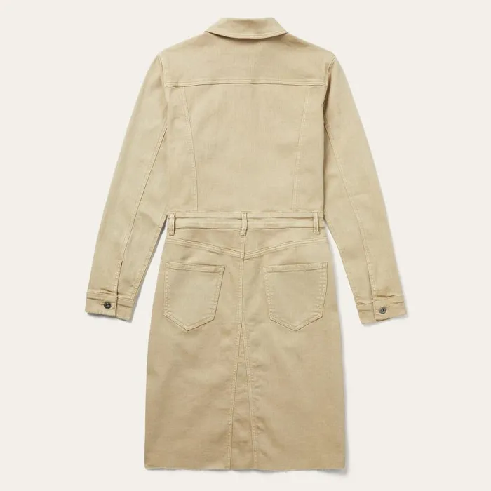 Workwear Inspired Shirt Dress Tan Women Stetson Shirt Dresses