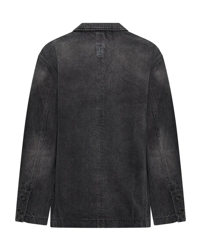 WORN BLACK DENIM BOYFRIEND BLAZER Women One Teaspoon Denim Jackets WORN BLACK DENIM BOYFRIEND BLAZER Women One Teaspoon Denim Jackets