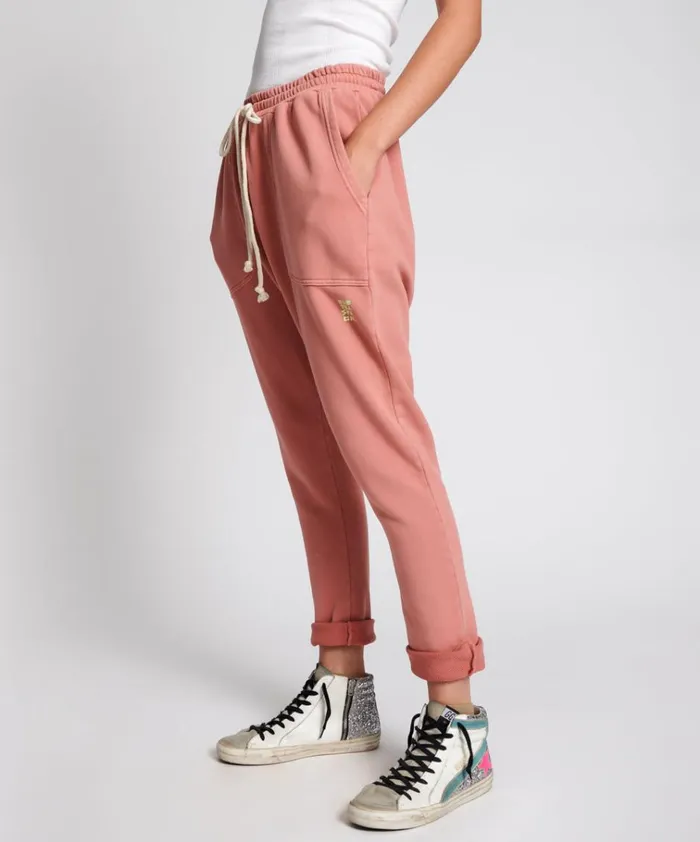 WORN PINK CARGO SWEAT PANTS Women One Teaspoon Bottoms WORN PINK CARGO SWEAT PANTS Women One Teaspoon Bottoms