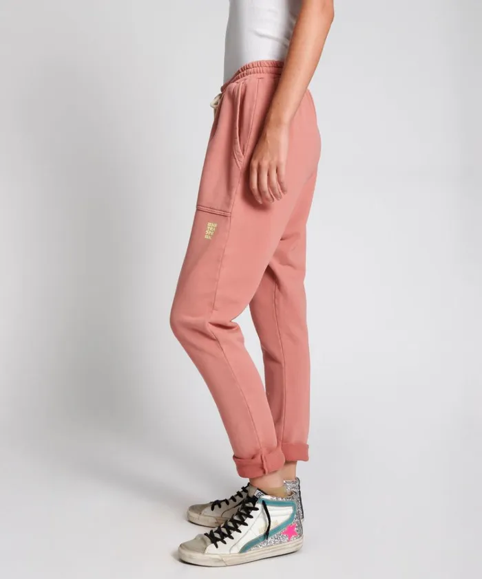 WORN PINK CARGO SWEAT PANTS Women One Teaspoon Bottoms WORN PINK CARGO SWEAT PANTS Women One Teaspoon Bottoms