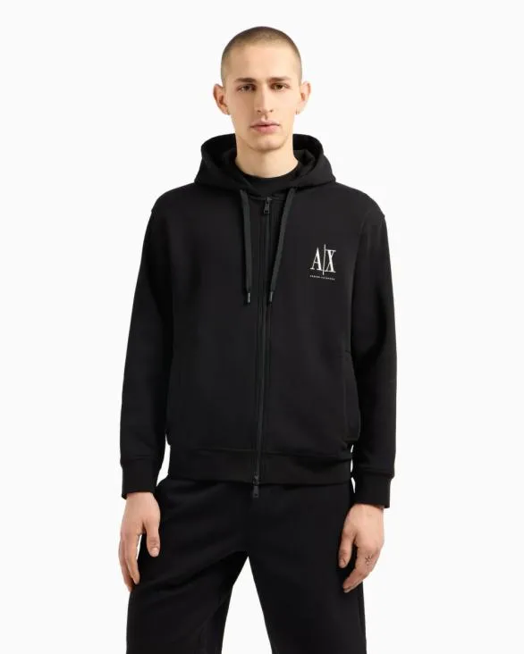 ZipUp Sweatshirts Black Men Armani Matching Sets ZipUp Sweatshirts Black Men Armani Matching Sets