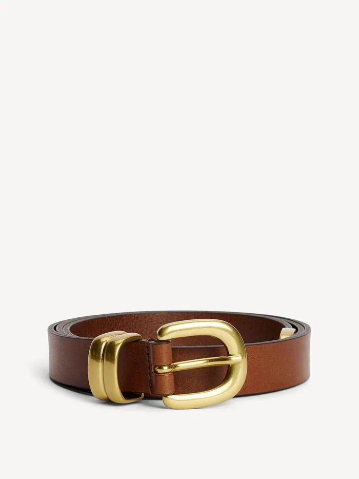 Zoilo Leather Belt Dark Brown Women By Malene Birger Belts