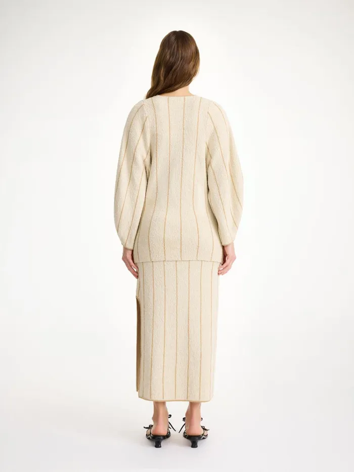 Zoita Blouse Oyster Gray Women By Malene Birger Knitwear