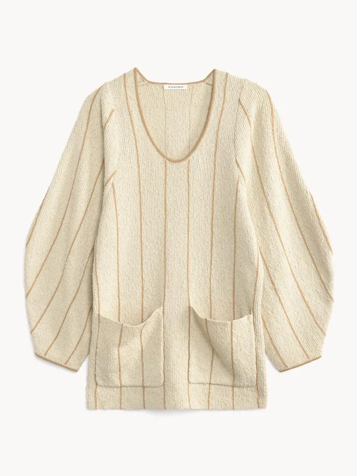 Zoita Blouse Oyster Gray Women By Malene Birger Knitwear